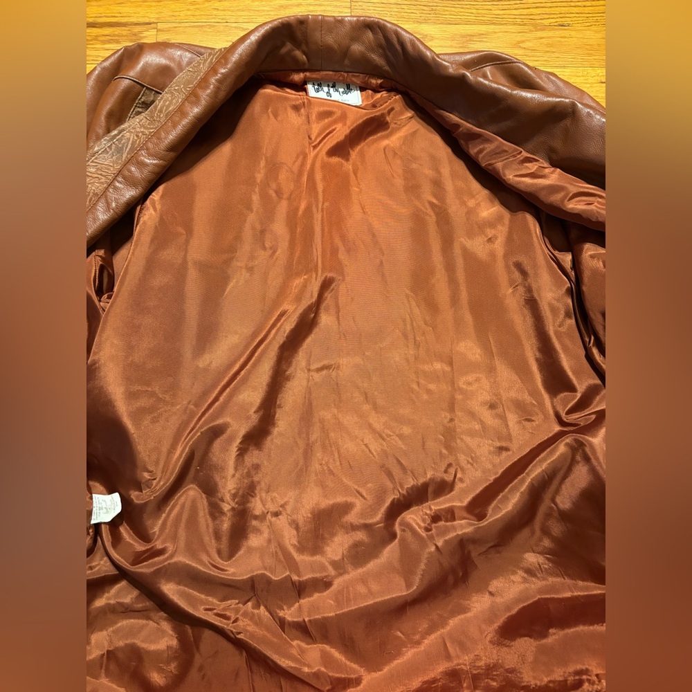 Talk of the Walk Vintage Brown Leather Jacket - Picture 7 of 14